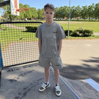 Fear of God Essentials Dark Oatmeal Summer Set Kids