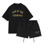 Fear of God Essentials FW24 Black Yellow Summer Set